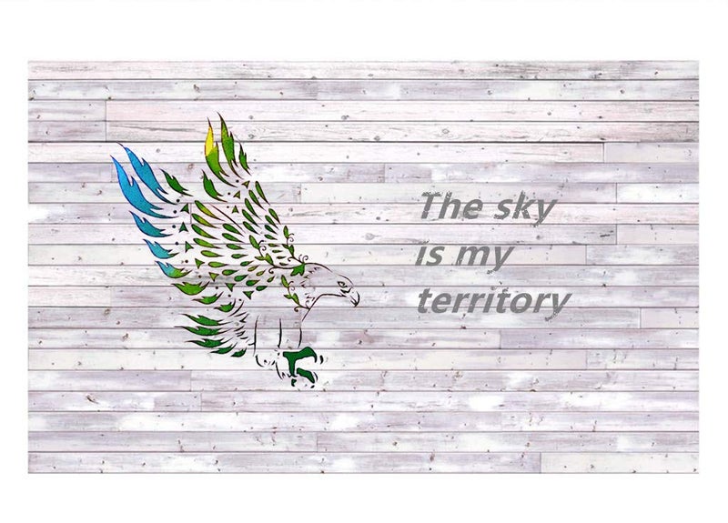 OBUY Lion Deer Tiger Wolf Whale Horse Animal Stencils for Painting on Wood, Fabric, Walls, Airbrush + More | Reusable Mylar Template (Eagle) - Image 3